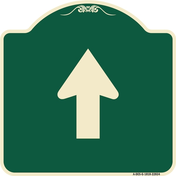 Signmission Straight Thru Straight Thru Symbol Heavy-Gauge Aluminum Architectural Sign, 18" x 18", G-1818-22834 A-DES-G-1818-22834 - main